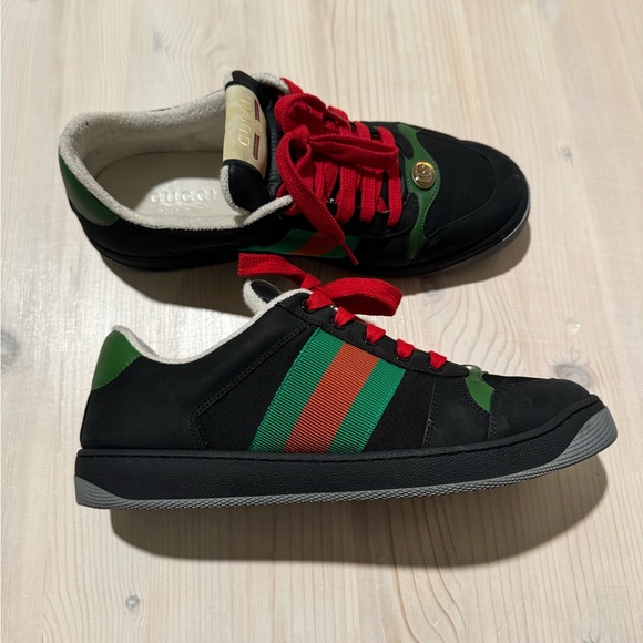Gucci Screener Suede Black Green - Picture 2 of 6
